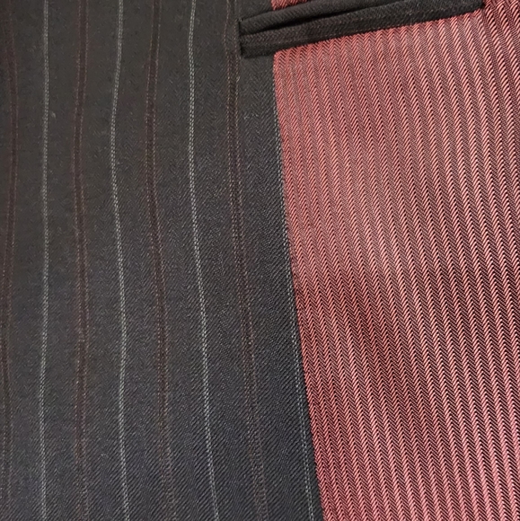 Jack Victor Suit Red Grey Pin striped suit pants 38R Men's Suit jacket 43R - Picture 11 of 11